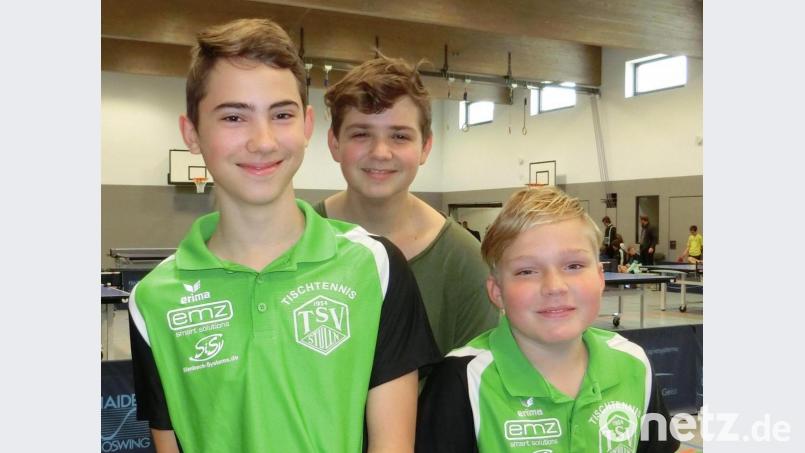 Felix Matzke, Luca Kammerl und Max Wagner (von links) qualifizierten sich für die Bezirkseinzelmeisterschaft. Bild: exb/Erich Kneißl