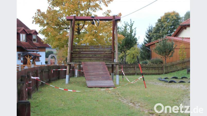 Die Seilbahn am Gaisberger Spielplatz ist bereits gesperrt. Bild: Susanne Forster