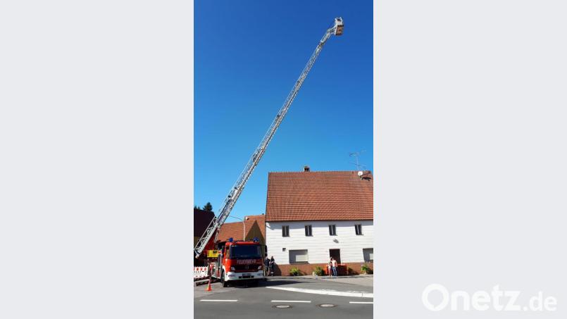 Für Höhepunkte beim Tag der offenen Tür der Feuerwehr Lehendorf sorgt die Drehleiter der Sulzbacher Kollegen. Bis zu 30 Meter fährt der Korb nach oben. Bild: Feuerwehr Lehendorf