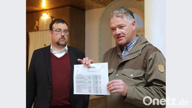 CSU-Fraktion vor Ort: Synagoge der Israelitischen Kultusgemeinde Amberg mit Rabbiner Elias Dray (links) und Architekt Peter Wagner. Bild: Wolfgang Steinbacher