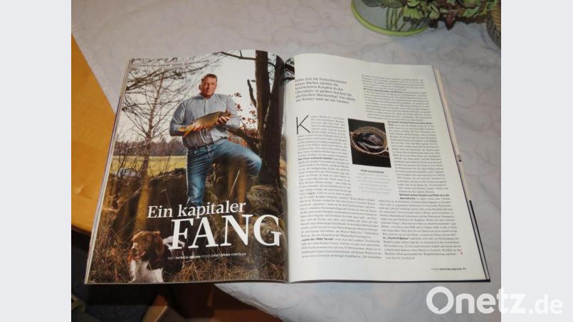 Zwei schöne Seiten hat das Gourment-Magazin „Der Feinschmecker“ über die Familie Bächer, die Fischzucht im Stiftland und den Karpfen veröffentlicht. Bild: ubb