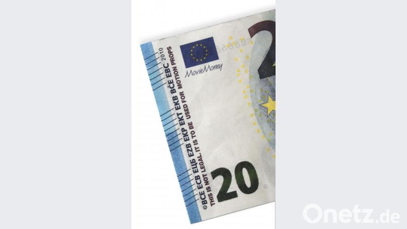 An der kleinen Beschriftung am Rande sind die Euro-Noten als Falschgeld zu erkennen. Für das LKA ist dies aber nicht ausreichend. Bild: Bayerisches Landeskriminalamt