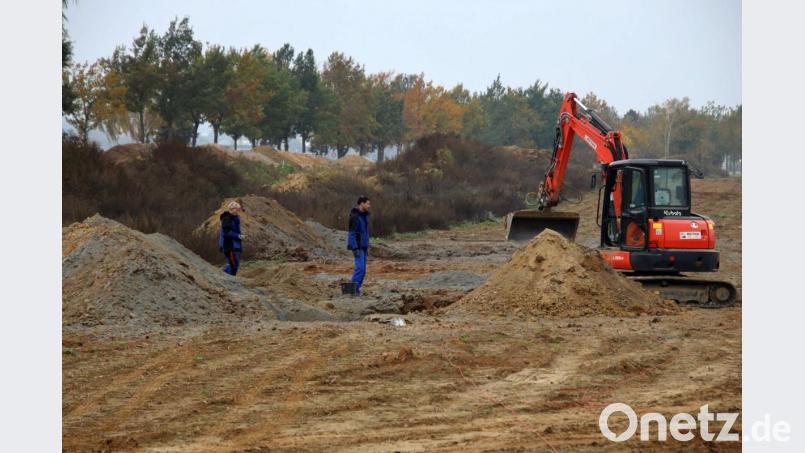 Der Kampfmittelräumdienst bei der Arbeit in Neutraubling. Bild: Alexander Auer