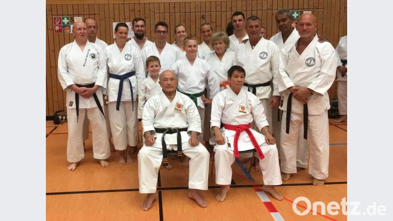 Die Pfreimder nahmen an einem Seminar mit Karate-Großmeistern teil. Bild: exb