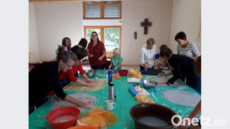 Beim Filzen. Bild: eca