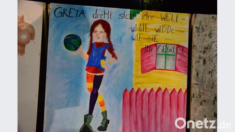 Greta Thunberg als unerschrockene Pippi Langstrumpf, die sich ihre Welt so baut, wie es ihr gefällt. Bild: Kunz