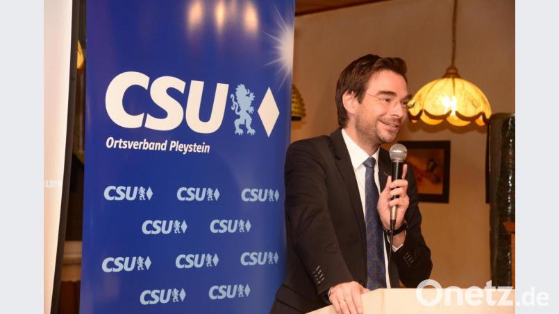 Landtagsabgeordneter und CSU-Kreisvorsitzender Stephan Oetzinger nennt Pleystein eine &quot;CSU-Hochburg&quot;. Bild: bey