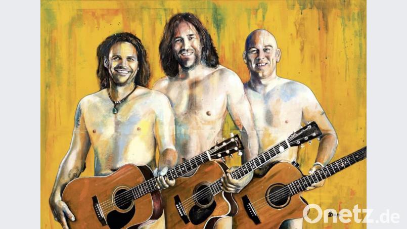&quot;3 Männer nur mit Gitarre&quot; geben ein Gastspiel in Pertolzhofen. Bild: exb