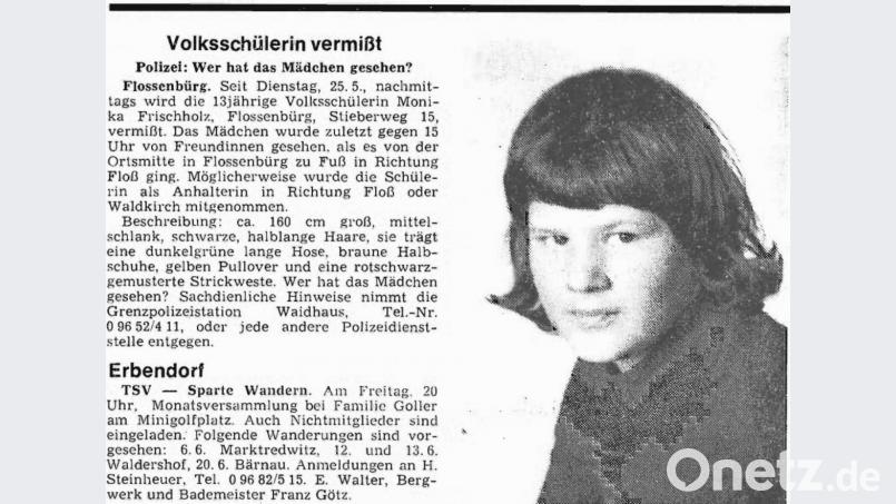 Das war’s. Mit einem Einspalter war Monika Frischholz 1976 gesucht worden. 43 Jahre nach ihrem Tod füllte sie ganze Seiten in der bayerischen Zeitungslandschaft. Bild: ca