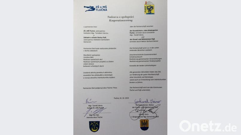 Die Partnerschaftsurkunde. Bild: stn