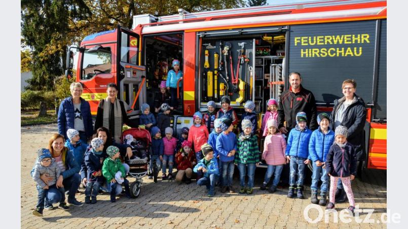 &quot;Und ich werd&#039; auch mal Feuerwehrmann&quot; - Sebastian Josinsky, den Kommandant der Hirschauer Feuerwehr, würde es freuen. Bild: fdl