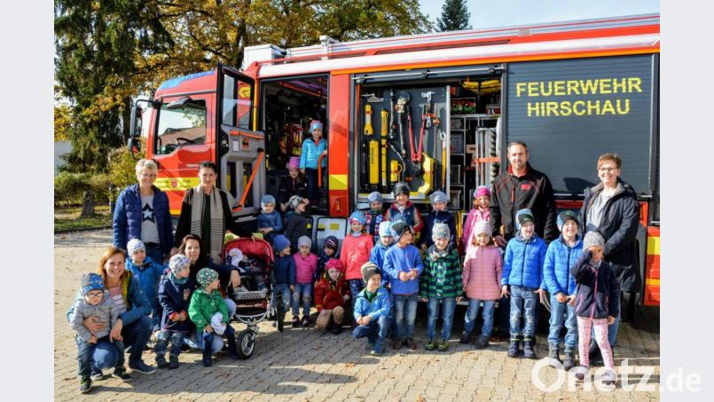 &quot;Und ich werd&#039; auch mal Feuerwehrmann&quot; - Sebastian Josinsky, den Kommandant der Hirschauer Feuerwehr, würde es freuen. Bild: fdl