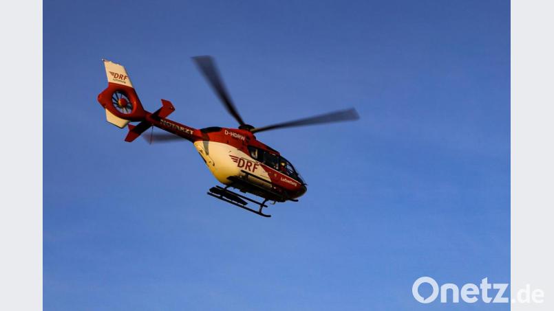 Der Rettungshubschrauber Christoph 80 brachte den Notarzt. Bild: Roland Wellenhoefer