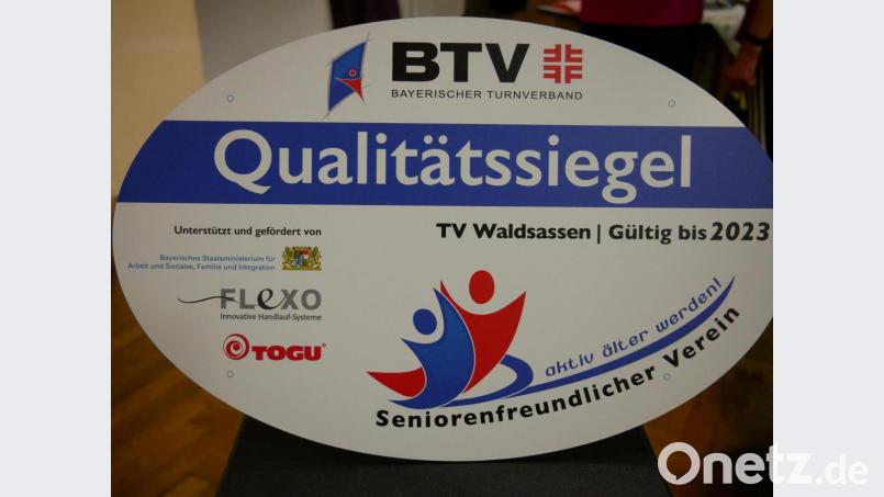 Das Qualitätssiegel &quot;Seniorenfreundlicher Verein&quot;. Bild: hmr