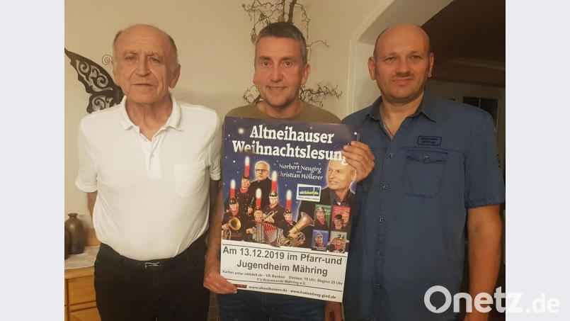 Rosamunde-Präsident Heinz Kilian, Dritter Bürgermeister Franz Schöner und Rosamunde-Vorsitzender Marcus Kilian (von links). Bild: exb