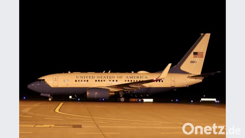 Die Maschine des Außenministers in Nürnberg. Bild: Airport Nürnberg