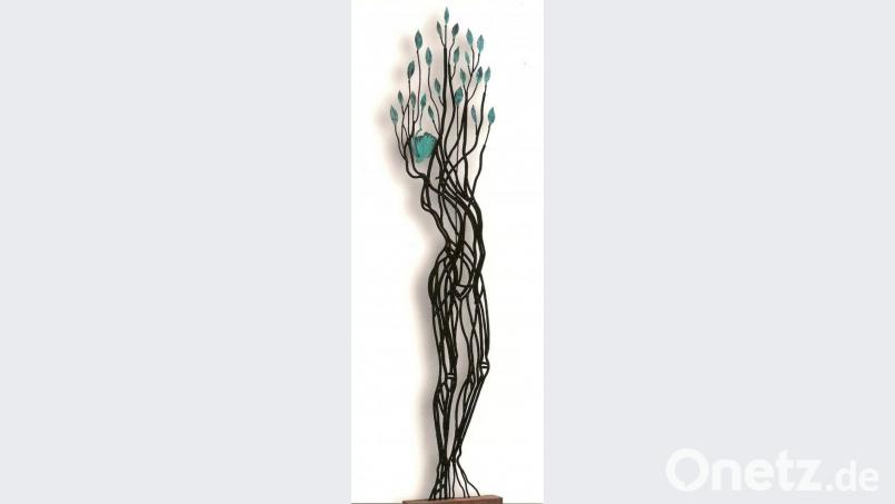 Stahlskulptur Daphne. Bild: Nora Matocza