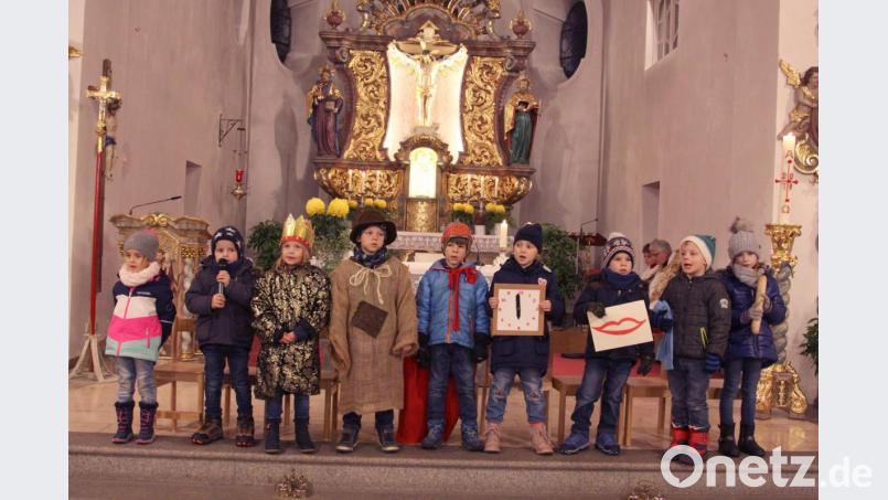 Die Vorschulkinder gestalten den Wortgottesdienst mit. Bild: exb/Heidrun Hofmeister