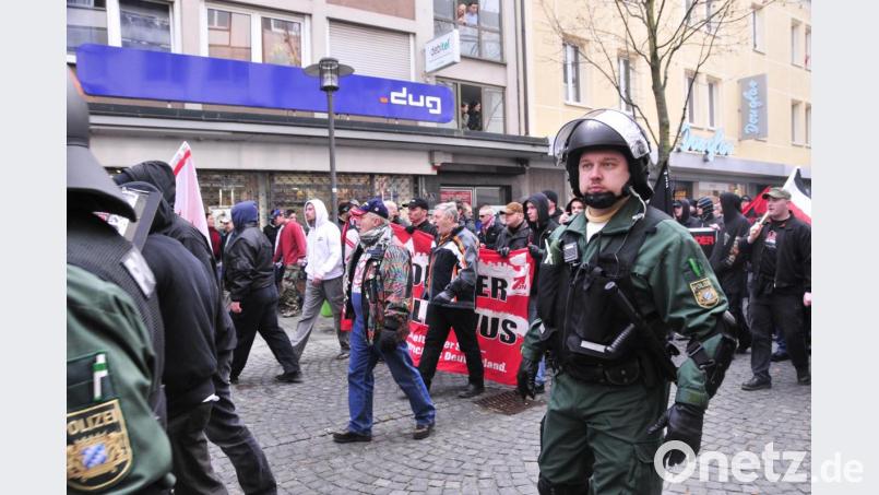 Die Polizei zeigte sich alarmbereit. Bild: Karin Wilck
