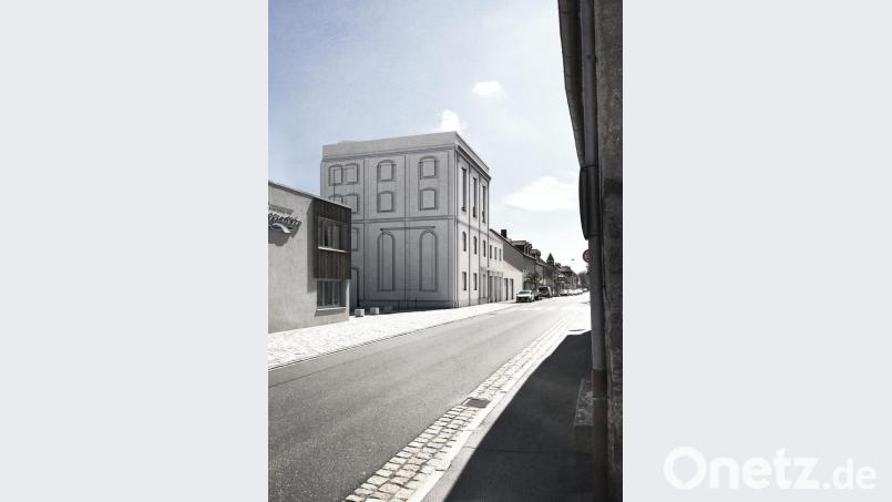 Bei der Gestaltung des früheren Kesselhauses kann sich Architekt Peter Brückner eine Fortführung der Straßenansicht als Putzrelief vorstellen. Bild: Brückner &amp; Brückner Architekten GmbH