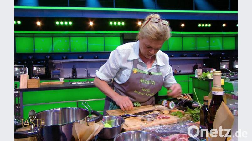 Maria Frank aus Pullenreuth ist im Halbfinale bei &quot;The Taste&quot;. Auf ihrer Schürze trägt sie ihren ersten goldenen Stern. Ob die Hobbyköchin in das Finale einzieht ist am Mittwoch um 20.15 Uhr in Sat.1 zu sehen. Bild: SAT.1