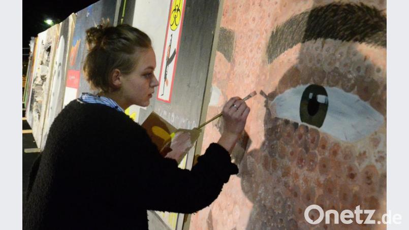 Sie haben es sich so schön ausgemalt. Drei Jahre sollte das &quot;Schlüsselloch&quot;-Kulturprojekt dauern. Mit einer Open-Air-Ausstellung und Live-Kunst startete es Ende Oktober. Doch jetzt ist erstmal Schluss. Bild: rg