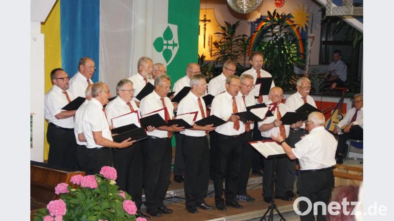 Ein Aushängeschild über das Schönseer Land hinaus: Der Männerchor, hier bei seinem Konzert am 20. Juli diesen Jahres in der Aula der Schule. Archivbild: mmj
