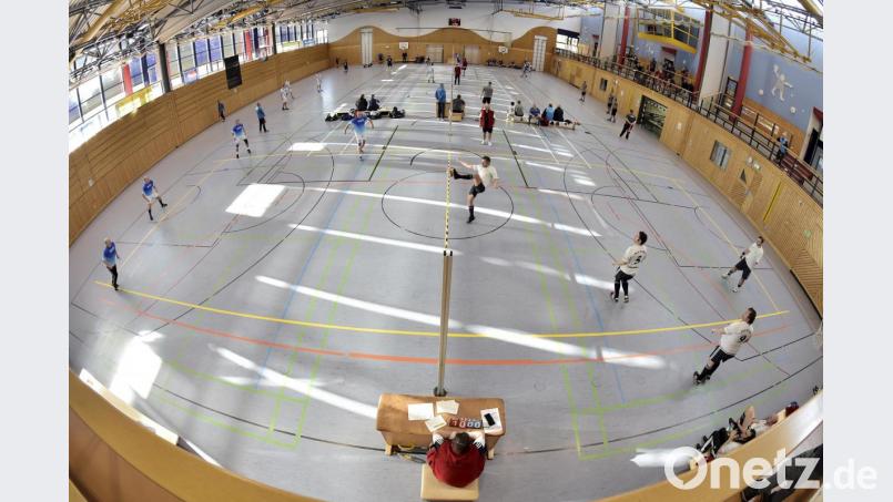 Bayerische Meisterschaft 2019 im Fußballtennis in der triMAX-Halle in Amberg. Bild: Ziegler