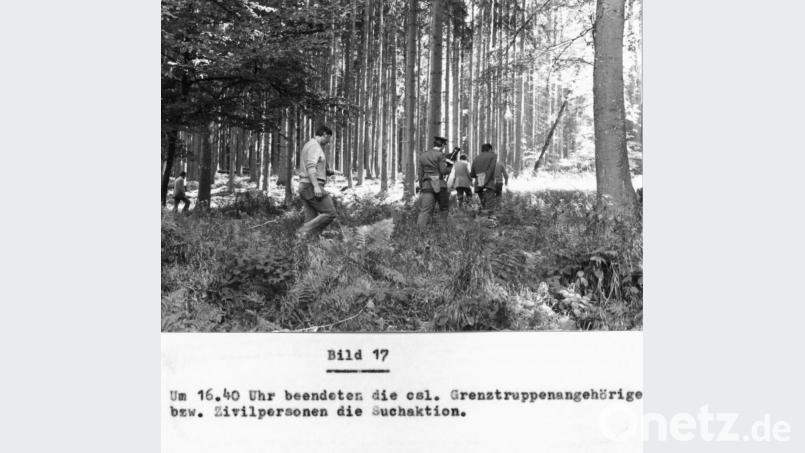 Der Tatort im Fall Johann Dick: Tagelang war völlig unerklärlich, wie der Amberger bei einer Wanderung 1986 von deutschem Hoheitsgebiet verschwinden konnte. Die tschechoslowakischen Soldaten hatten ihn nach der tödlichen Verletzung auf ihr Terrain geschleppt. Bild: Archiv UDV