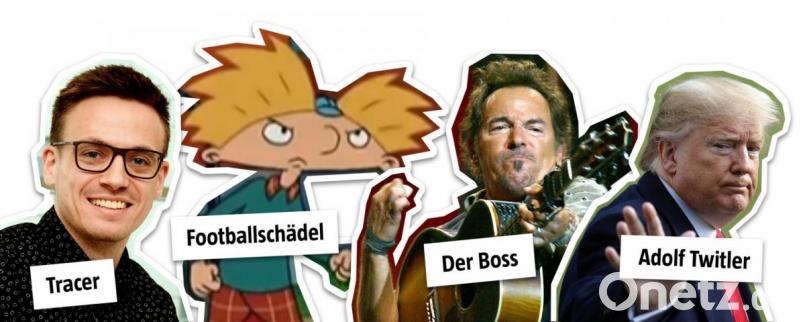 Ob Redakteur, Zeichentrickfigur oder Musiker - fast jeder hat einen Spitznamen. Der aktuelle US-Präsident hat sogar hunderte. Bild: dpa (2), gsb, Screenshot Youtube