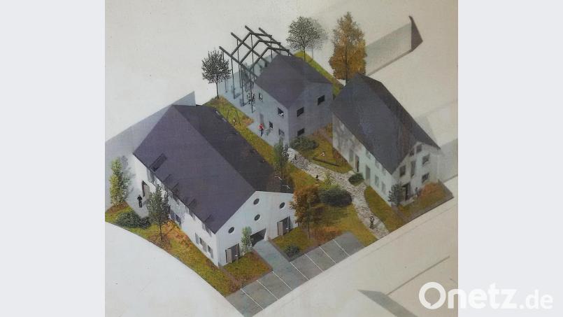 So könnte das Haus am unteren Ende der Fichtelberger Straße nach der Vorstellung von Peter Haimerl einmal aussehen. Es besteht noch Diskussionsbedarf. Für 2020 ist es bei der Städtebauförderung angemeldet. Auf Wunsch der Regierung soll es zeitnah umgesetzt werden. Repro: ld