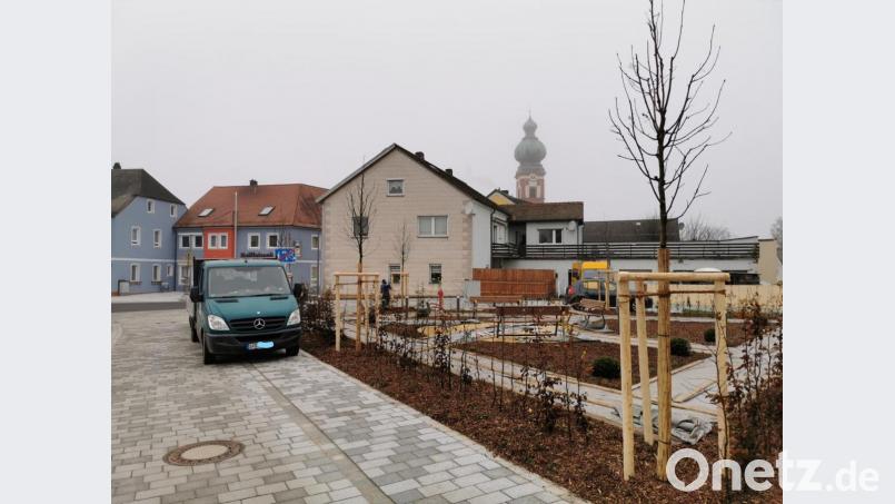 Bäume und Sträucher werden in Eslarn gepflanzt. Bild: gz