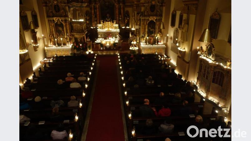 Lichterrorate in der Pfarrkirche Beidl. Bild: exb
