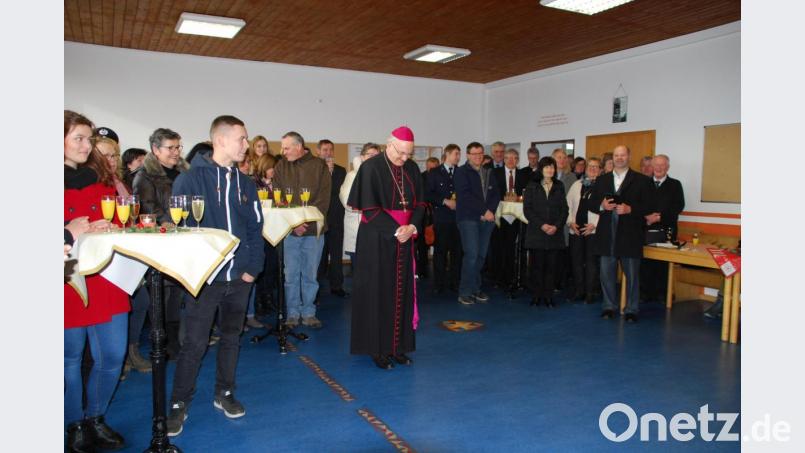 Der Steh-Empfang war im Maximilian-Kolbe-Haus. Bild: enz