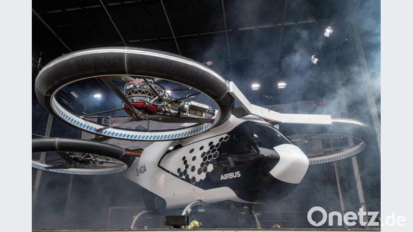 Das Flugtaxi von Airbus. Bild: Armin Weigel/dpa