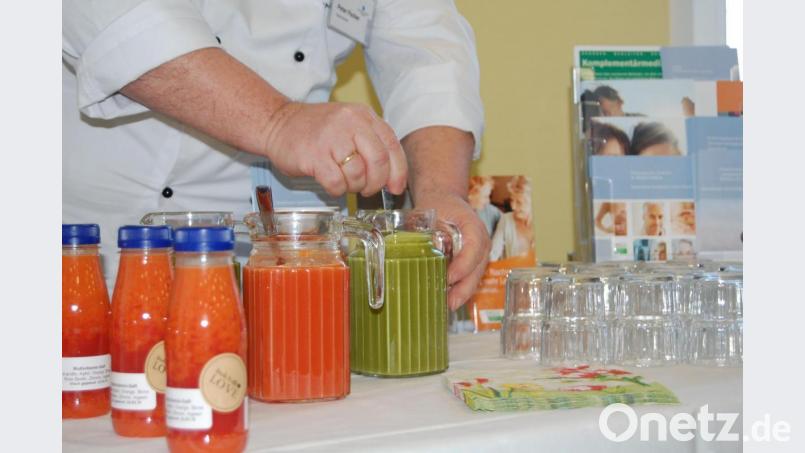 Die Aufbaudrinks, die in St. Marien täglich frisch zubereitet werden, erreichten den dritten Platz bei einem Innovationspreis. Bild: Klinikum/Dietl