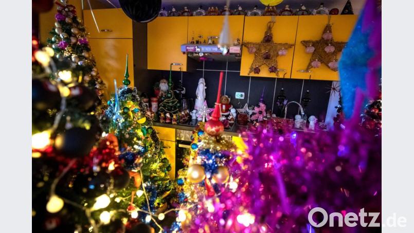 Familie Jeromin hat sich ein Weihnachtswunderland in seinen Wohnräumen geschaffen. Bild: Sina Schuldt
