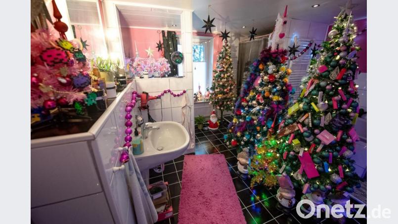 Familie Jeromin hat sich ein Weihnachtswunderland in seinen Wohnräumen geschaffen. Bild: Sina Schuldt