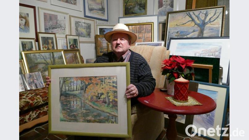 Reinhold Schultes präsentiert wieder seine Werke. Bild: pi