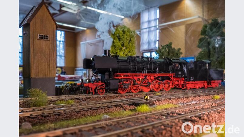Ein Dampfzug auf der 0-Spur-Anlage. Bild: Reinhold Buchner