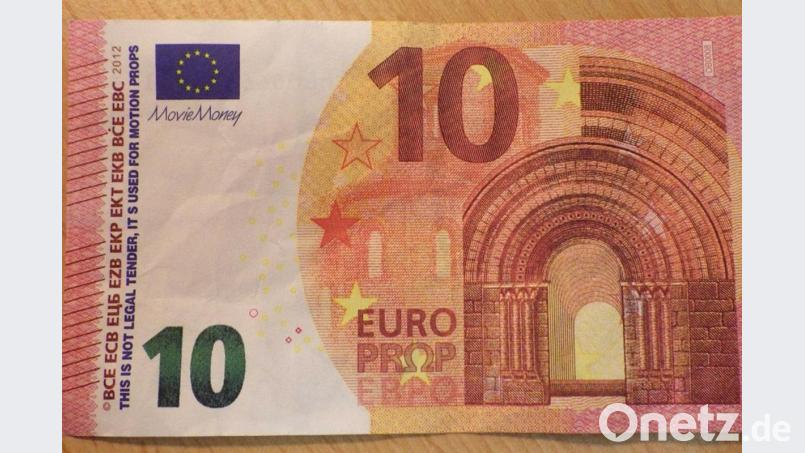 Das Handout der Polizei zeigt einen gefälschten 10-Euro-Schein. Foto: ---/Polizei Ennepe-Ruhr-Kreis/dpa Bild: Polizei Ennepe-Ruhr-Kreis/dpa