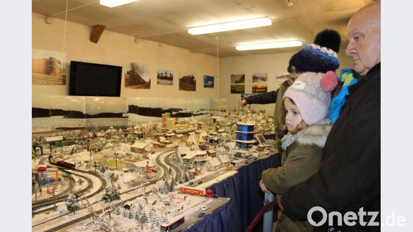 Die große Modellbahnanlage war wie immer ein Anziehungspunkt Bild: pko