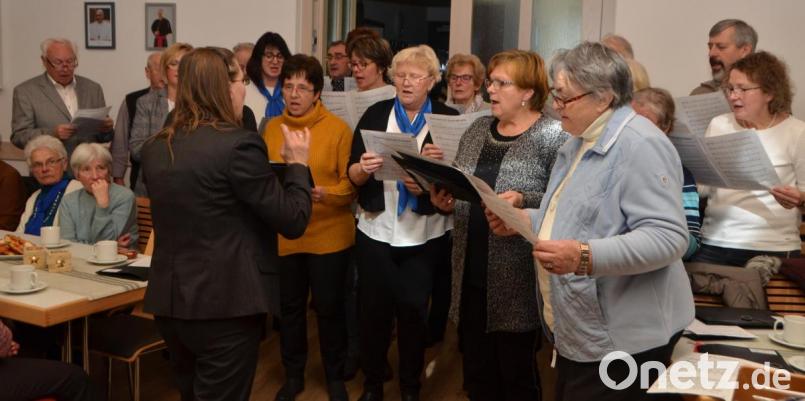 Der Katholische Kirchenchor unter Leitung von Claudia Gruber stimmte voller Andacht weihnachtliche Lieder an. Bild: dob