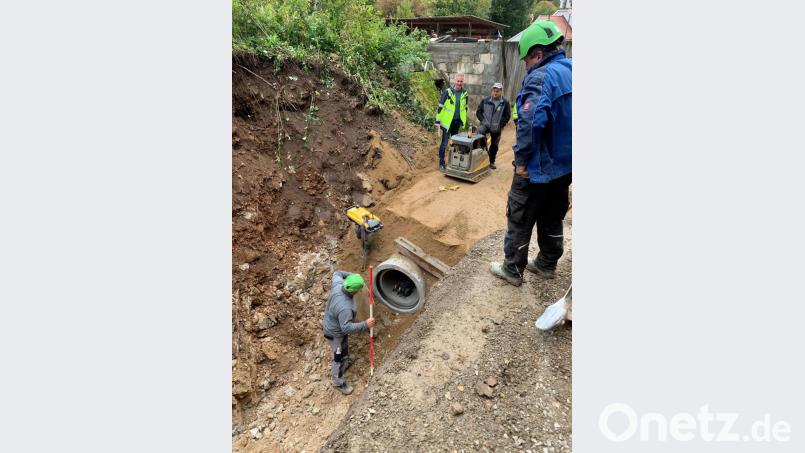 Fortschritt der Dorferneuerungsmaßnahmen in Pfaffenhofen. Bild: jp