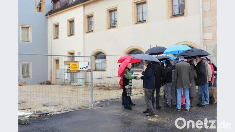 Traubenschluss im Regen bringt selten Segen - das besagt eine alte Winzer-Weisheit. Bei dieser Auslese handelt es sich aber um Mitglieder des Vereins &quot;Die Liste Amberg&quot;, und diese propagieren beim Bürgerspitalgelände ein Luftschloss mit Kulturpark. Bild: Dagmar Williamson