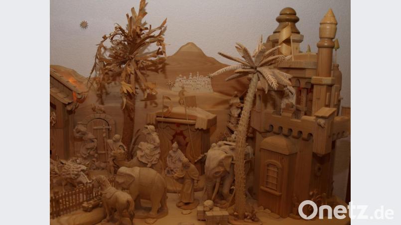 Das "schönste Naturwunder Deutschlands" hat Anton Kern in künstlerischer Freiheit gleich neben den Palästen von Bethlehem platziert. Bild: do