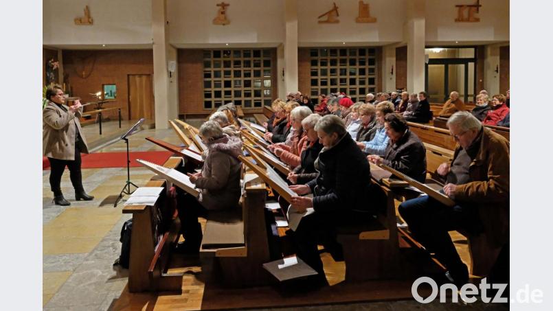 Unter der Leitung von Kornelia Kraus konzertierte das Veehharfenorchester der Musikschule Neustadt in der Josefskirche. Bild: twi