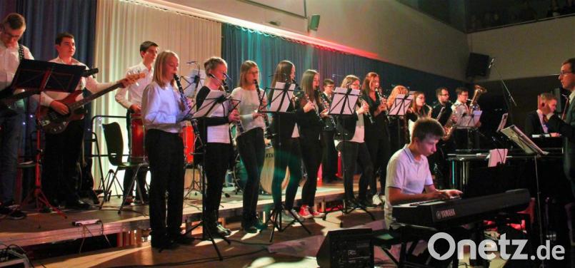 Eine starke Leistung liefert das Schulorchester beim Weihnachtskonzert am Gymnasium Eschenbach ab. Bild: stg