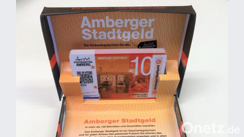 Die neue Geschenkbox für das Amberger Stadtgeld. Bild: Zorka Dotto