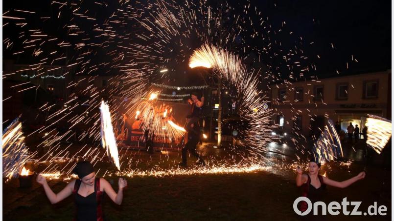 Höhepunkt des Abends war die Feuershow. Bild: mef